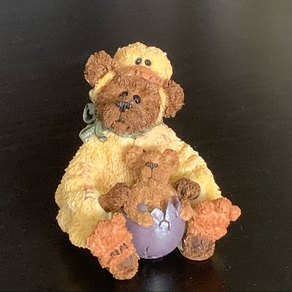 Boyds Bears Alouysious Quackenwaddle and Lil’ Crackles Easter Resin Figurine - Picture 2 of 14